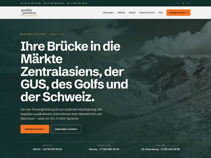 Startseite von q.partners
