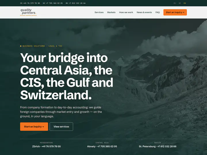 Home page of q.partners