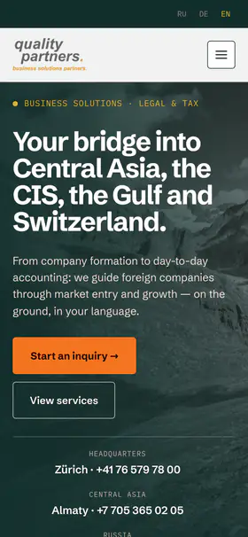 q.partners on a phone