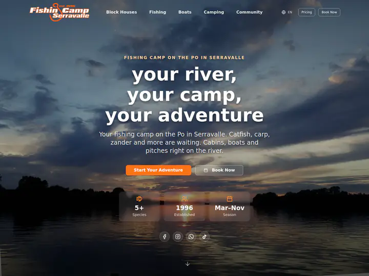 Главная страница fishing-camp.eu